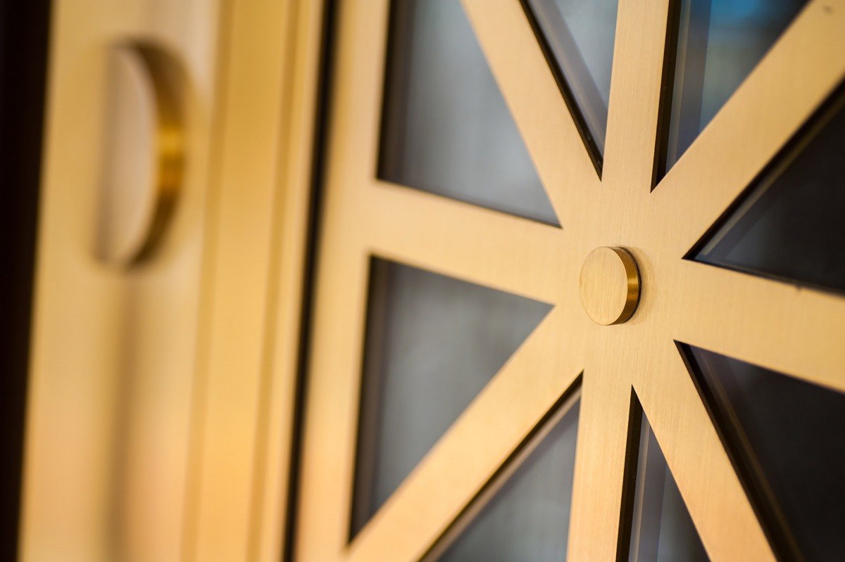 Old Point National Bank Formed Bronze Balanced Doors