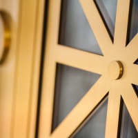 Old Point National Bank Formed Bronze Balanced Doors