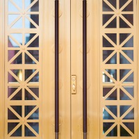 Old Point National Bank Formed Bronze Balanced Doors